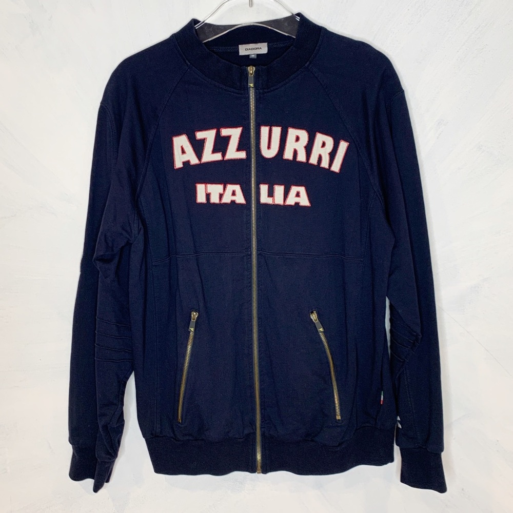 Diadora Azure Italia Full Zip Track Jacket Medium